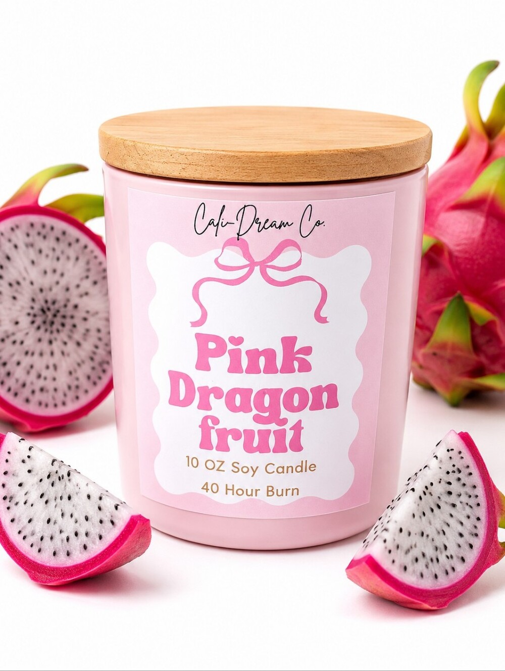 Pink Dragon Fruit Soy Candle